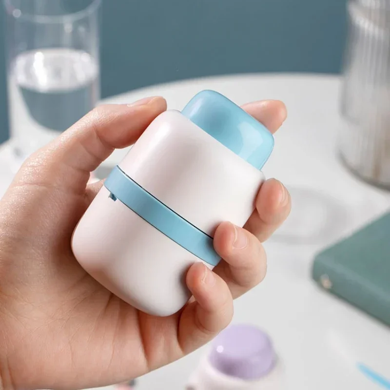 Portable 2-in-1 Pill Box with Pill Cutter for Cutting Small Pills or Large Pills in Half & Quarter Travel Pill Organizer Case