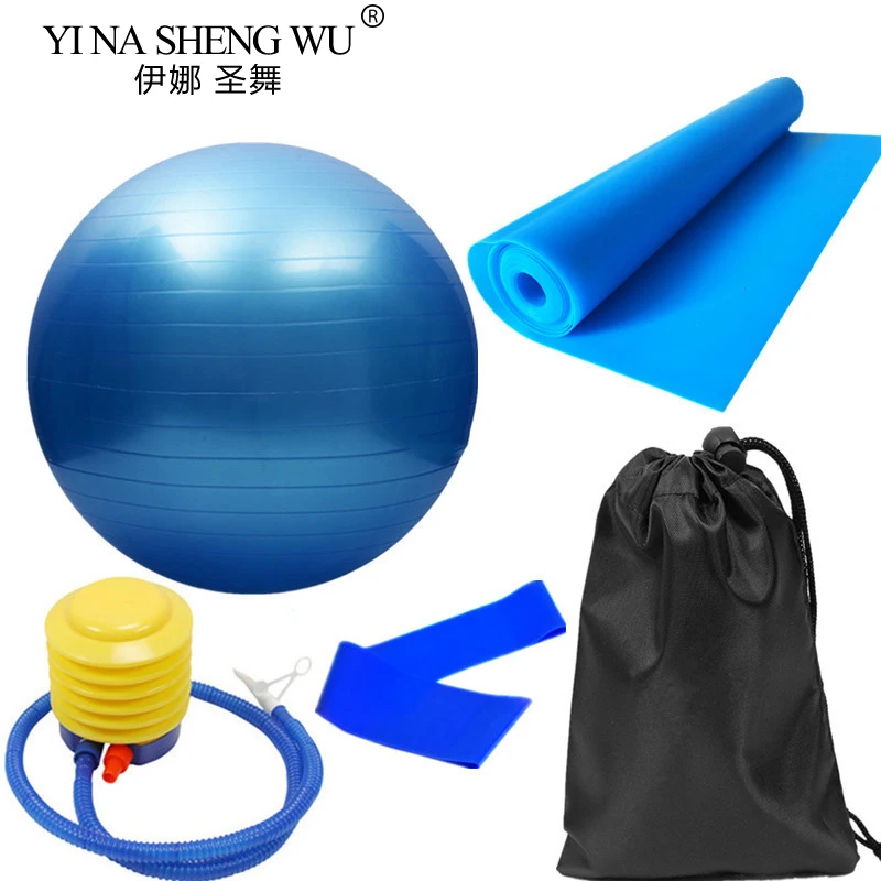PVC Fitness Balls Yoga Ball Set Thickened Explosion-proof Exercise Home Gym Pilates Equipment Balance Ball 45cm
