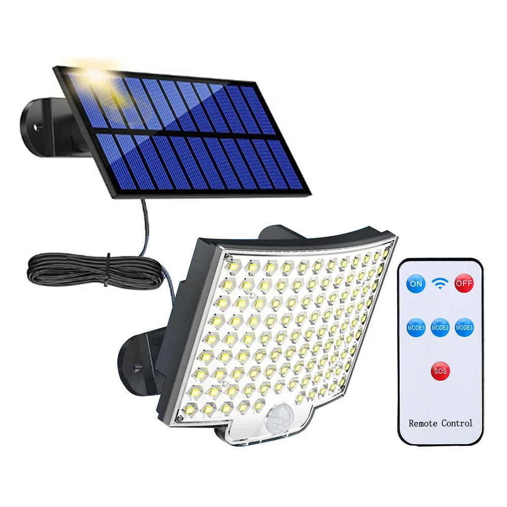 LED Split Solar Lamp Human Body Sensor Light Adjustable Outdoor