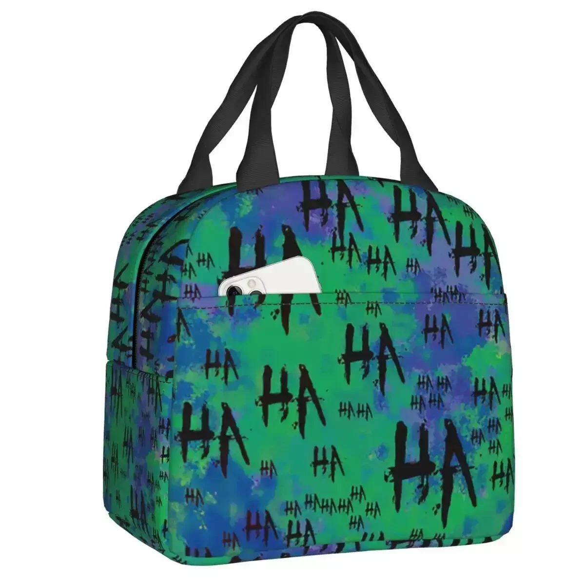 

2024 New The Joker Hahaha Insulated Lunch Bags For Women Resuable Cooler Thermal Bento Box Work School Travel