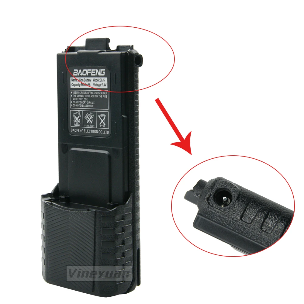 Bateria Recarregável Bl5l 3800mah Bateria Estendida para Baofeng Uv-5r Uv-5rb Uv-5re Uv-5re Mais Uv-5ra Bf-f8 Uv5r-iii Bateria de Rádio - Image 6