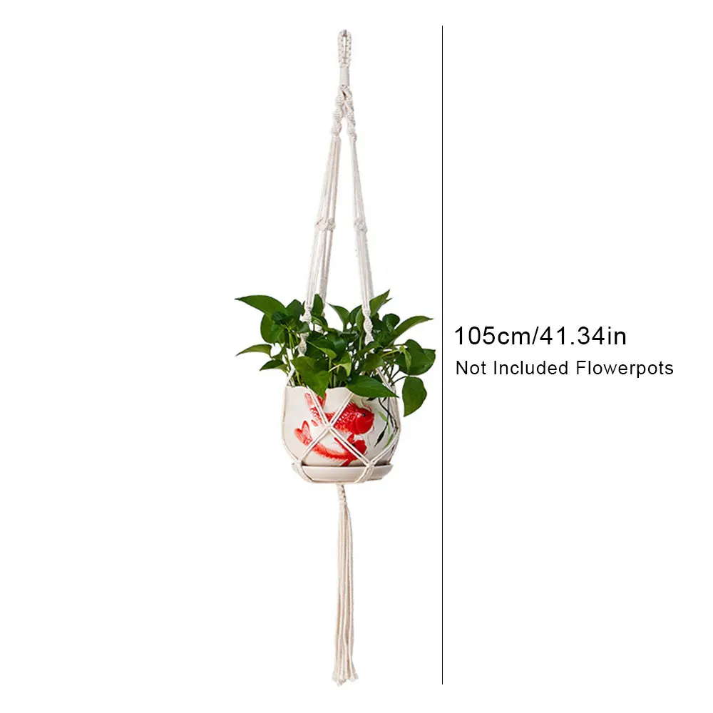 ตัวเลือกสินค้า ตะกร้าผ้าฝ้าย Boho ตกแต่งบ้าน Handmade Macrame