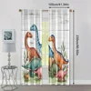 2pcs, Upscale Curtains retro dinosaur Durable Polyester (without rod) Stuff Clearance Use for Bedroom, Living Room, Office Decor 4