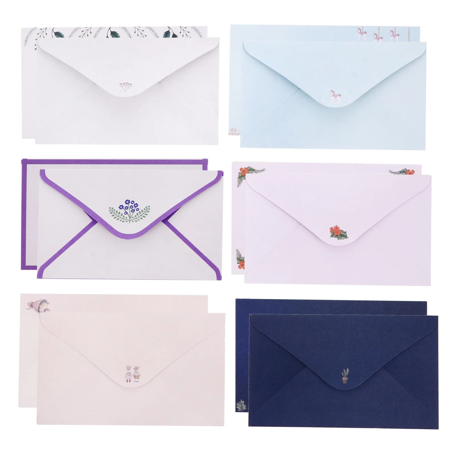 8 Sets Cartoon A5 Letter Writing Paper Stationery Letter Paper with Envelopes