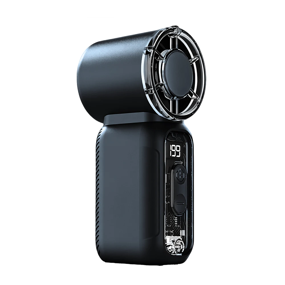 Ventilatore Portatile Mini USB Ricaricabile con Display Digitale, Ventilatore Tascabile Personale per Esterni