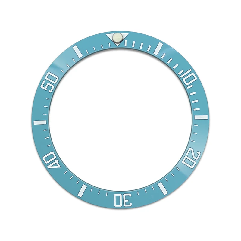 Blue Curved Ceramic Bezel Insert