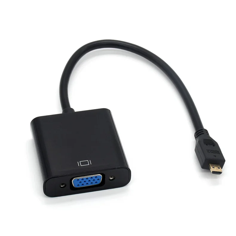 Male Micro HDMI to Female VGA Adapter for Laptop Projector HDTV hdmi to vga adapter cable vga to hdmi converter