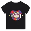 Hot Sale The Amazing Digital Circus Print Kids T-shirt Girls Clothes Baby Boys Black Short Sleeve Cotton T Shirt Children Tops 5