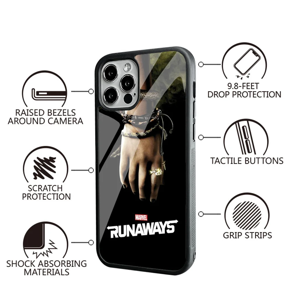 Фото Runaways мобильный телефон чехлы для iPhone 15 14 13 Pro Max 11 12 Mini Alex зеркальный чехол из ТПУ №2