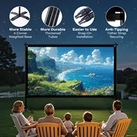 Projector Screen Stand16:9 4K 1080 HD Portable Projection Screen for Home Office Garden Moive Theater Cinema 100-150inch - Image 5