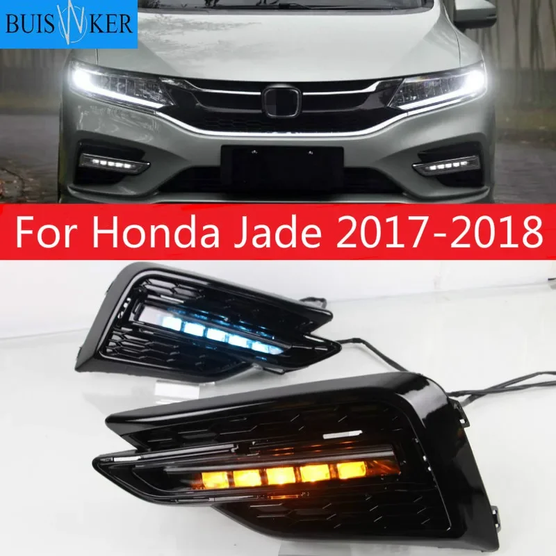 

Одна пара поворотов реле Водонепроницаемый автомобильные DRL Светодиодный дневной светильник для Honda Jade 2017-2018