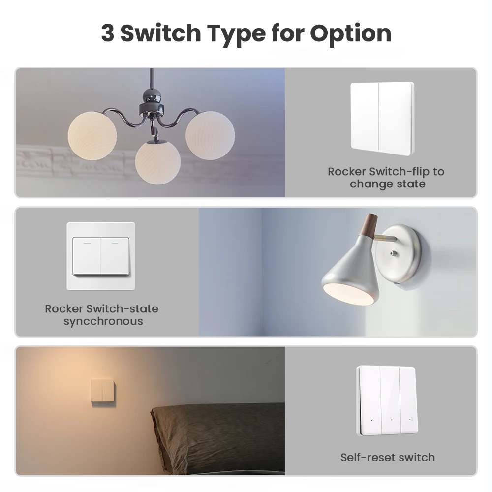 Tuya WIFI/ZigBee Dry Contact Smart Light Switch Module Smart DrY Breaker Relay D