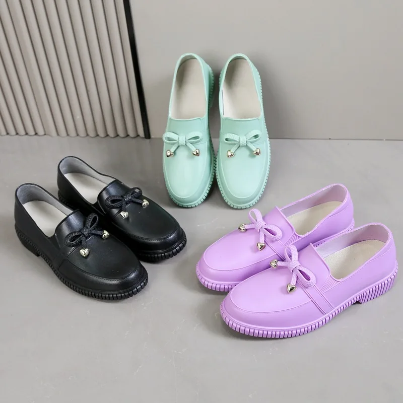 New Women Rubber Rain Ankle Boots Waterproof Shoes Woman Ladies Winter Female Water Shoes Rainboots Short Boots For Women botas