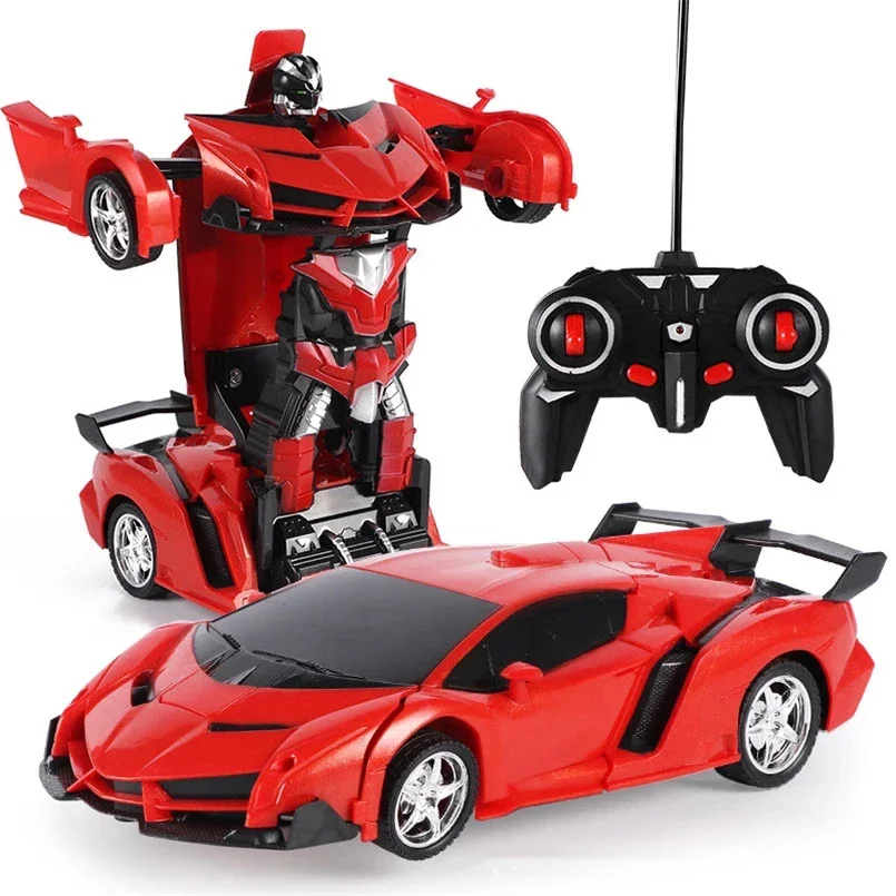 Mini 2 In 1 Car Toys Transform Robot Model Vehicle Remote Control RC Car Deformation Car Toy Boys Gifts Children Fun Toys Gift 2