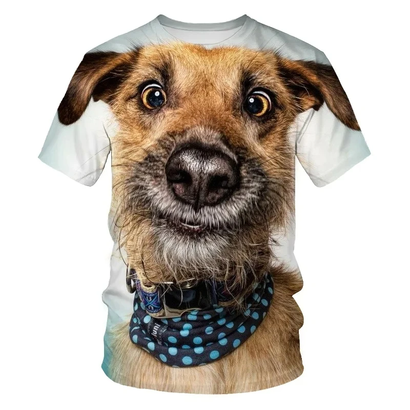 

Hot Sale Funny 3D Print Dog T Shirt Men Fashion Cute Animal Pattern Short Sleeves Summer Street Tee Shirts Tops Kids T-shirt