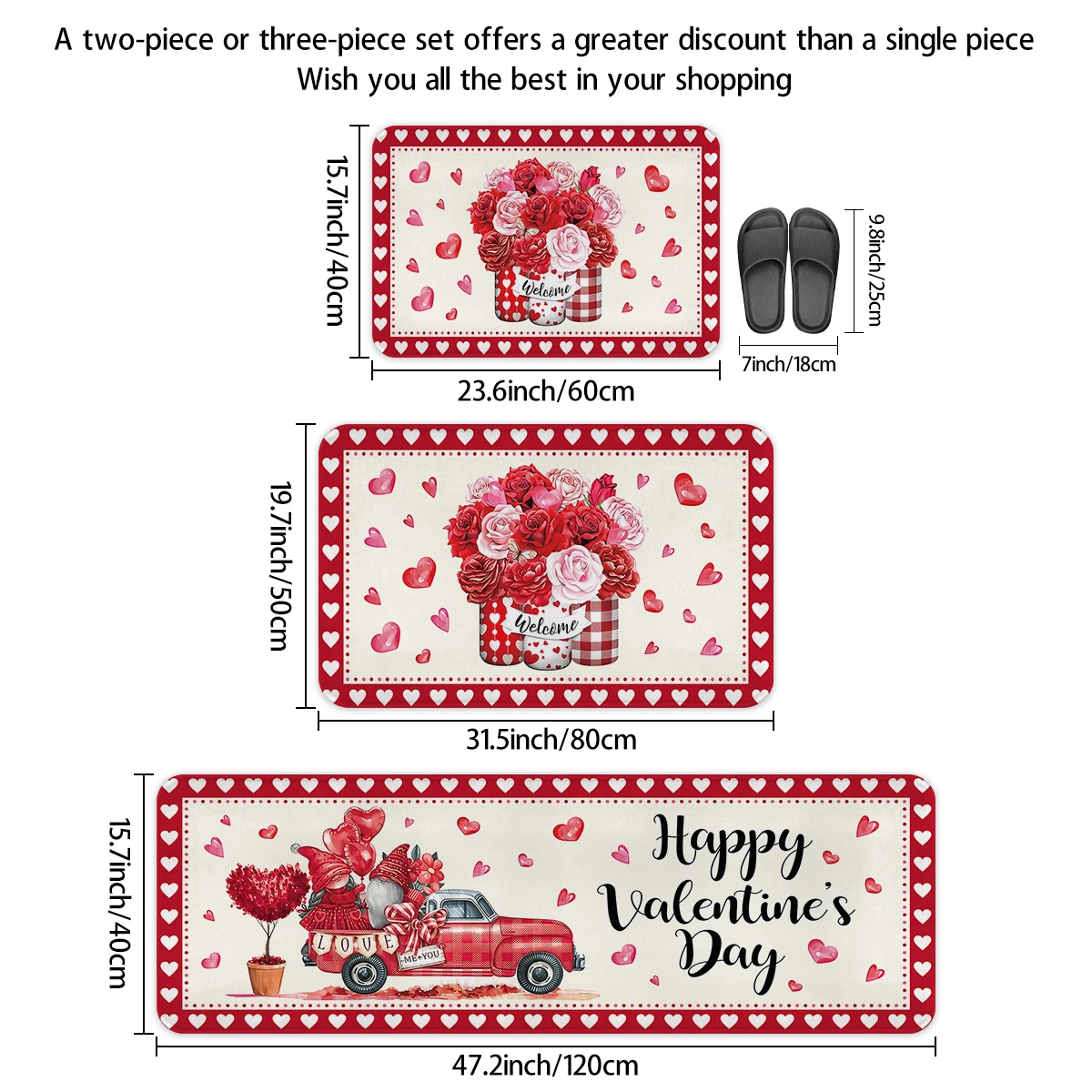 Valentine's Day kitchen carpet, 2