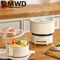 Cuiseur à riz électrique multifonctionnel Portable de voyage, chaudière à nouilles, marmite chaude fendue, poêle à soupe pliable, poêle à frire 1