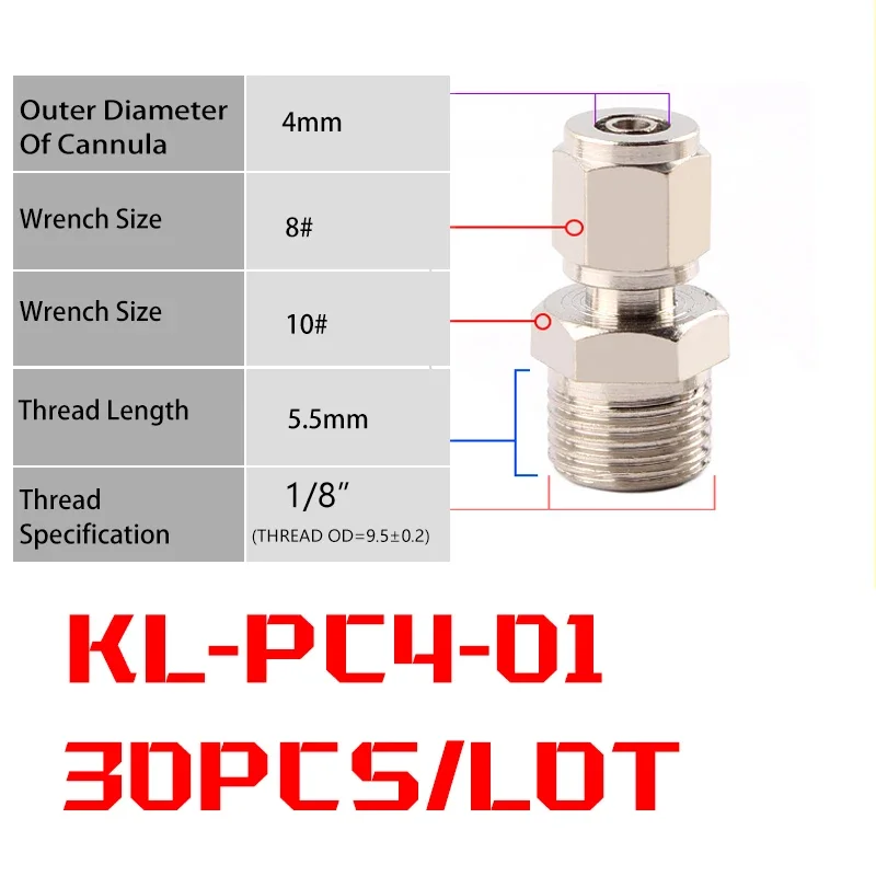 30PCS KL-PC4-01