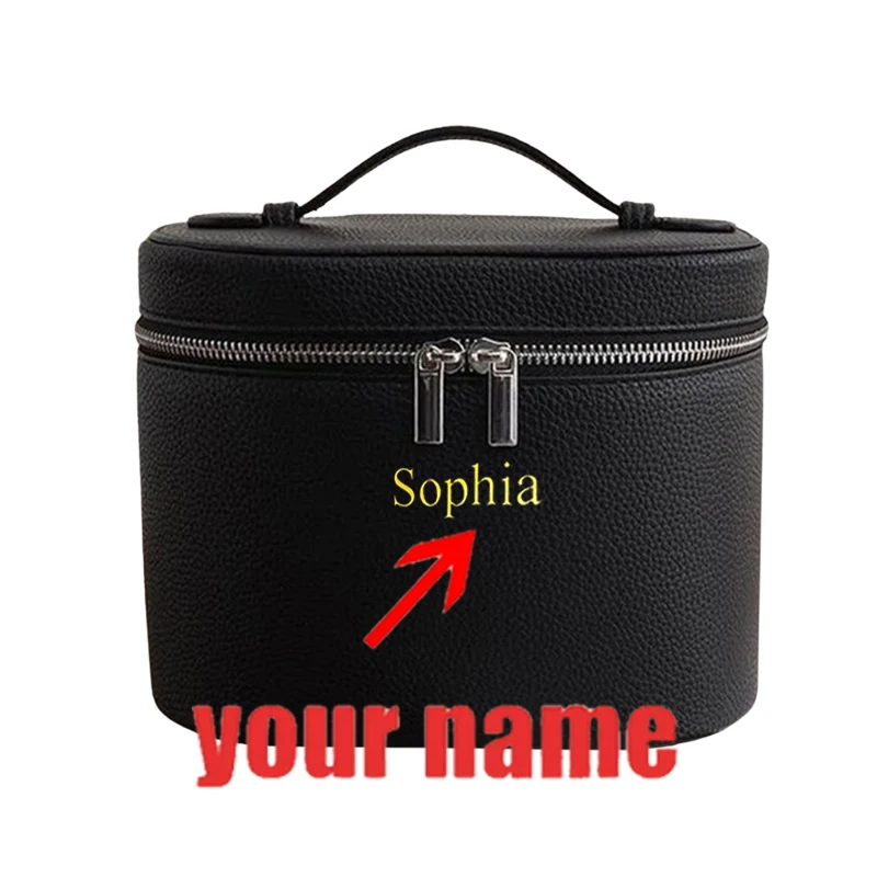 Personalized Makeup Bag, Custom Cosmetic Bag, Bridesmaid Makeup Bag, Leather Cosmetic Case, Women Toiletry Bag, Bridesmaid Gift