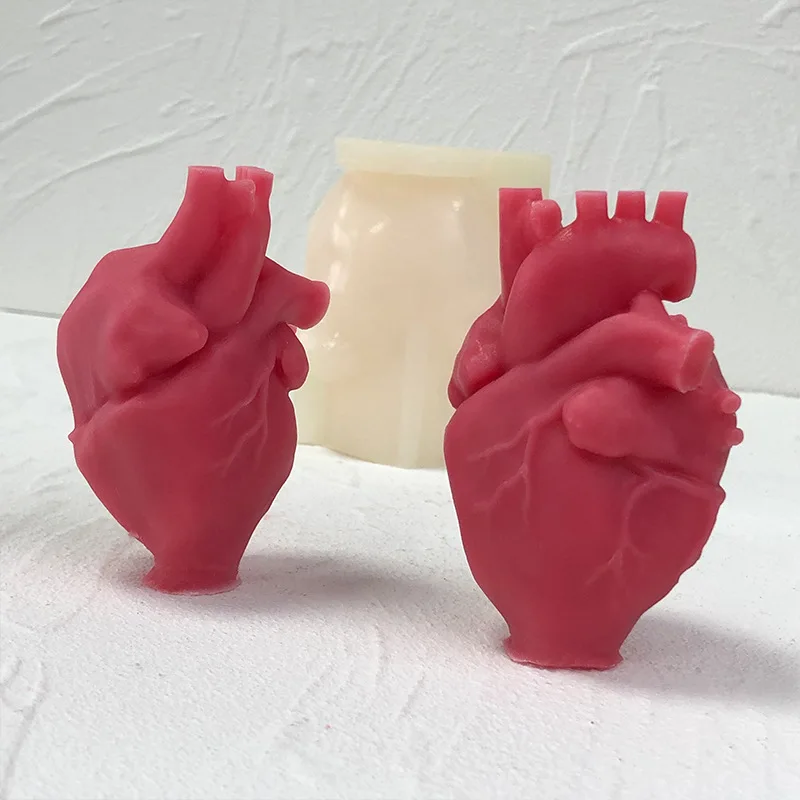 TOPYS - Juego De 2 Moldes De Velas De Oso De Rosa 3D, Moldes De Silicona Para El Día De San