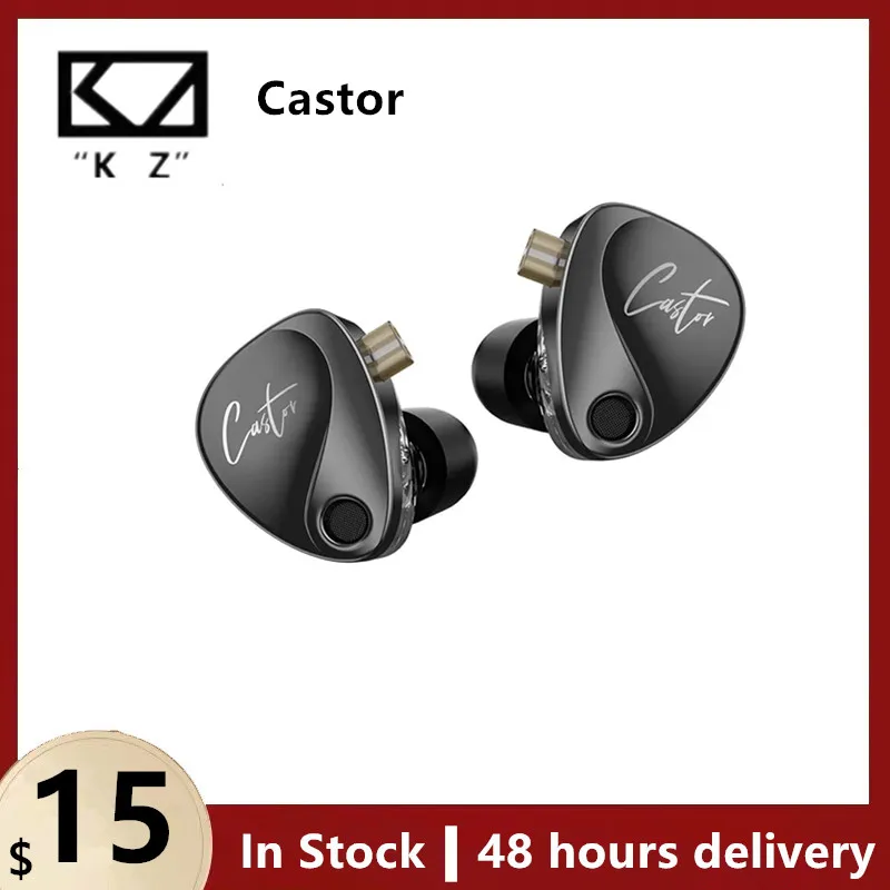 

KZ Castor In Ear HiFi Earphone 2 Dynamic High-end Tunable balanced armature Earphones Monitor Headphone Cancelling Earbuds