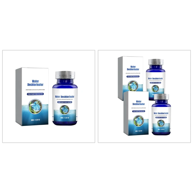 Aquariums Water Chlorine Removers for Chlorine Hardness Alkalinity Solution Fishtanks Water Quality Conditioner Cleaner 090C
