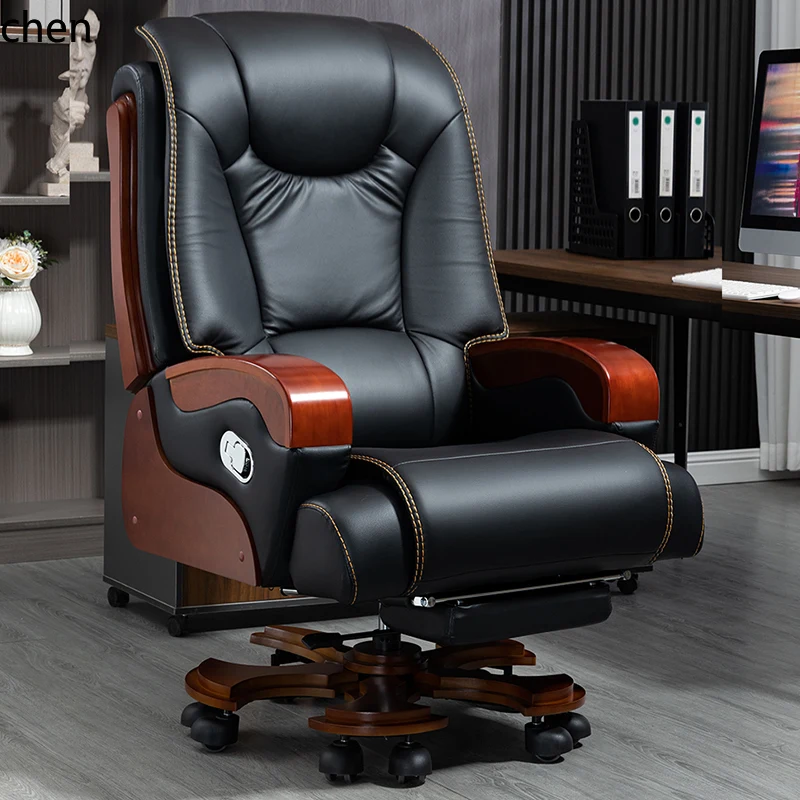 CP home computer chair leather reclining business comfortable sedentary ...