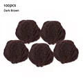 100pcs dark brown