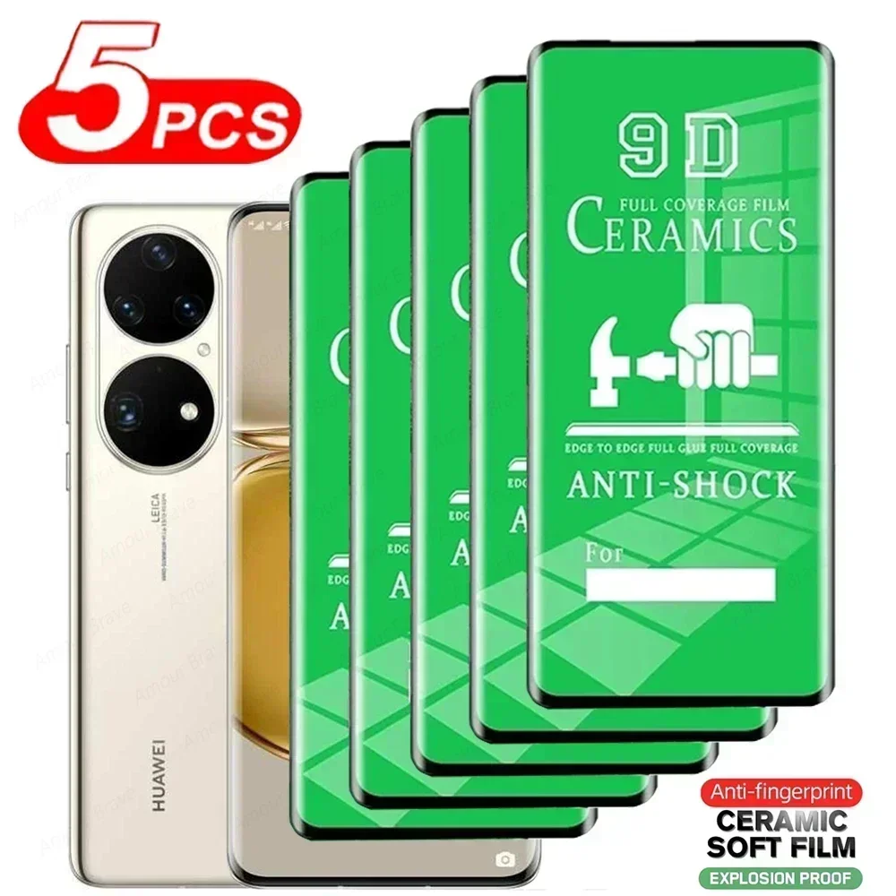 

5 шт., керамическая пленка для Huawei P50 P20 P40 P30 P60 Pro Nova 8i 9 10 Pro