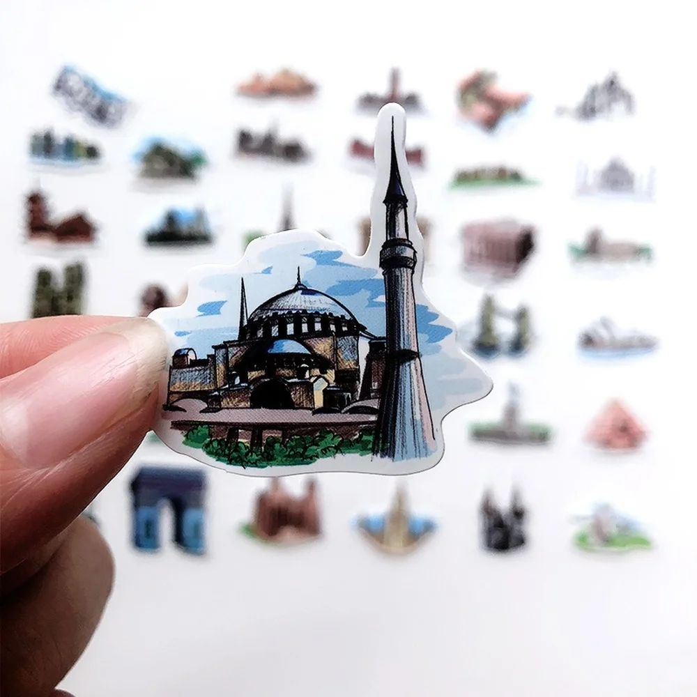 

35 шт., водонепроницаемые стикеры в стиле ретро