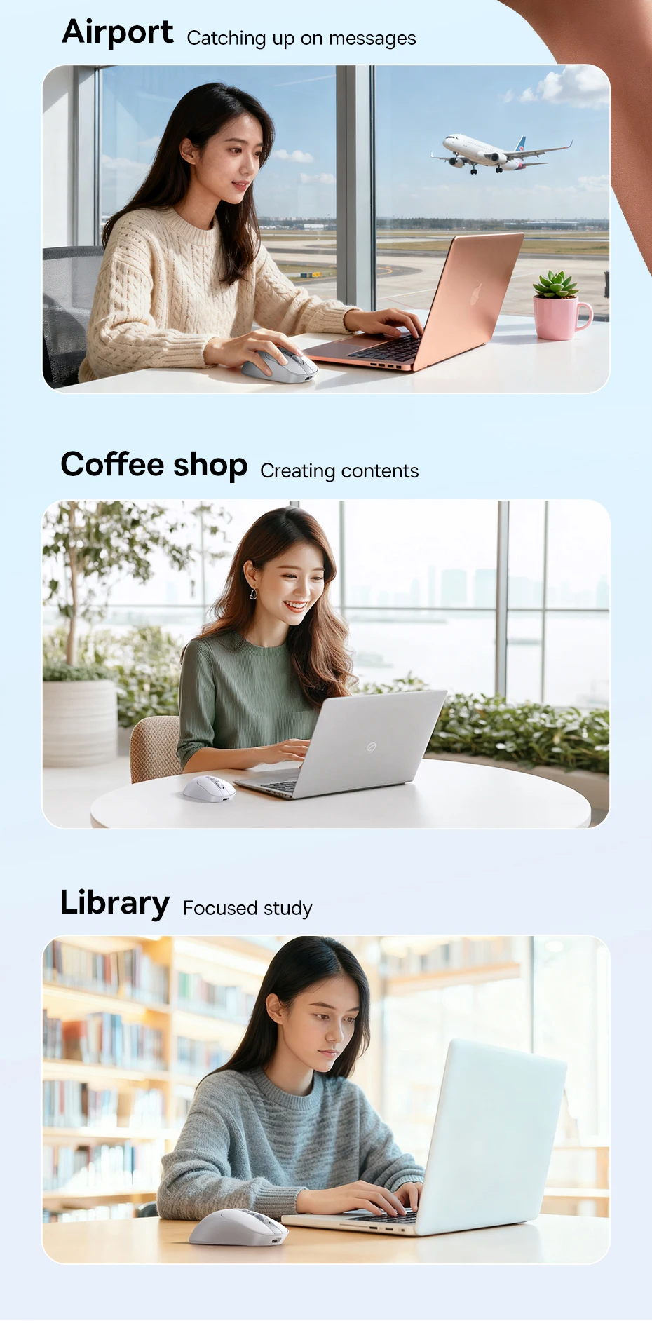 Baseus EM2 Ergonomic Wireless Mouse Bluetooth 5.3 2.4G