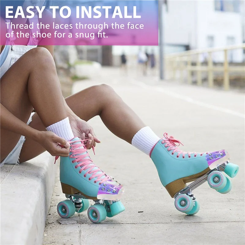 4Pcs Skate Toe Guards Vegan Faux PVC Roller Skate Toe Caps Shoe Shield Toe Protector Roller Skates Sport Accessories