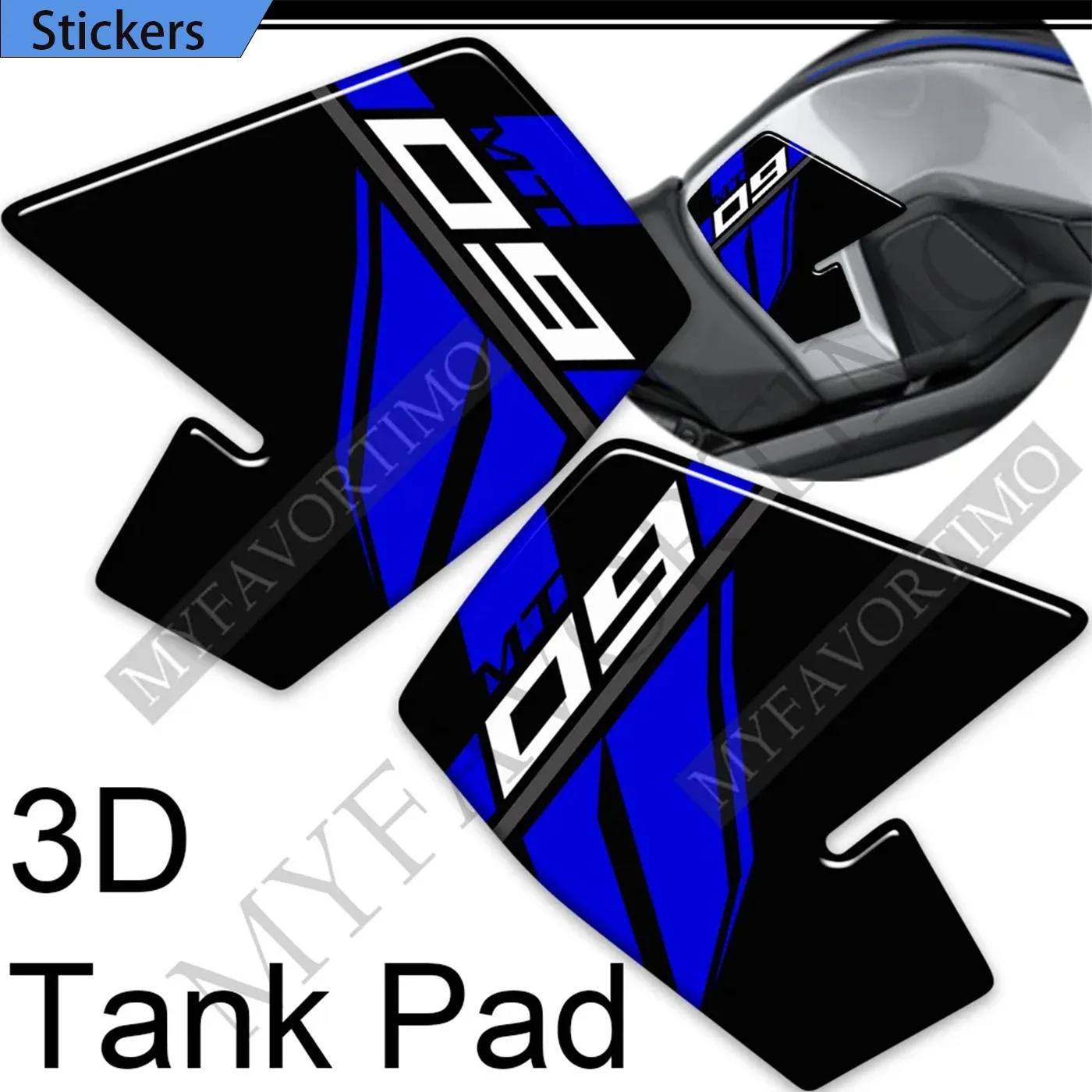 For Yamaha MT09 MT FZ 09 SP Motorcycle Stickers Tank Pad Protector Fairing Knee Decal Fender 2016 2017 2018 2019 2020 2021