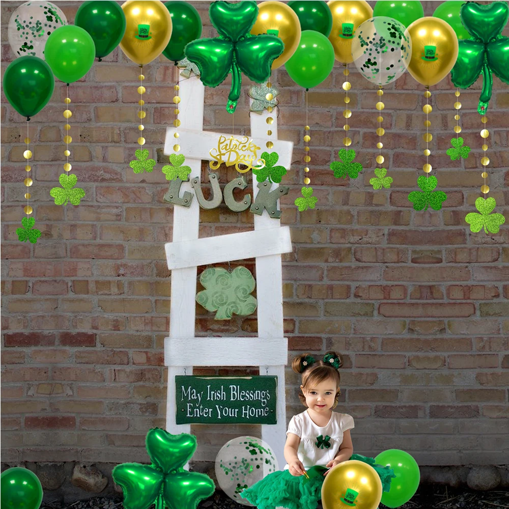Shades Of Green Balloon Garland Kit, St. Patrick's Day Party Balloon Decoration, Woodland Balloon Arch, Wild One Birthday, Baby Shower