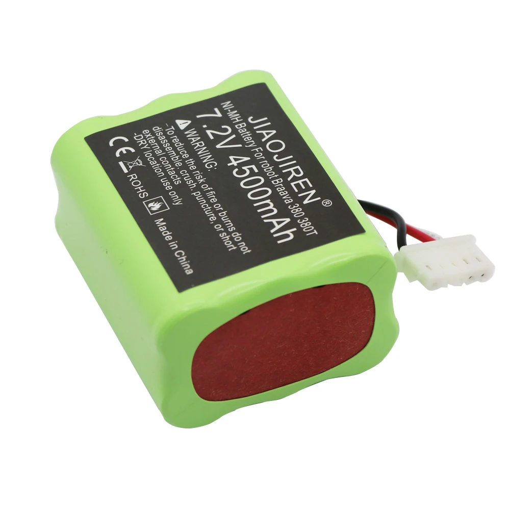 7.2V 4500mah Upgrade NI-MH Battery for iRobot Braava 380T 380 390T and Mint 5200 5200B 5200C 7.2V Rechargeable battery