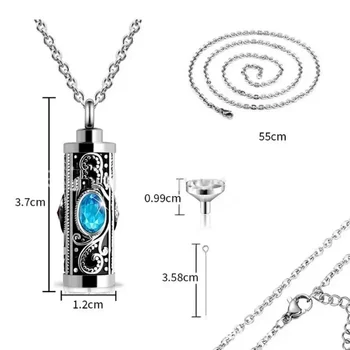 Pet Necklace Stainless Steel Human Ashes Memorial Pendant Ashes Memorial Pet Ashes Box 2