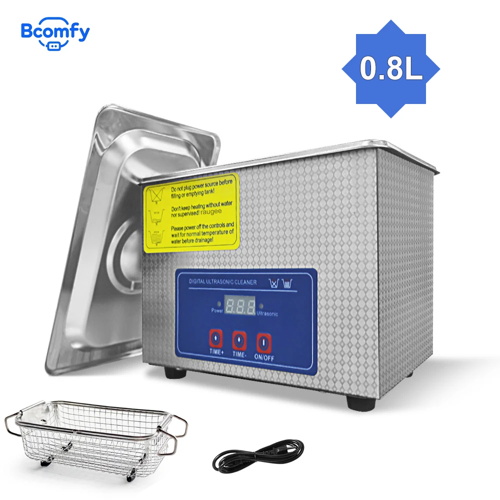 Ultrasonic Cleaner 35W Ultrasound Glasses Jewelry Cleaning Machine 0.8L 40KHZ High Frequency Ultrasonic Bath Washing Machine