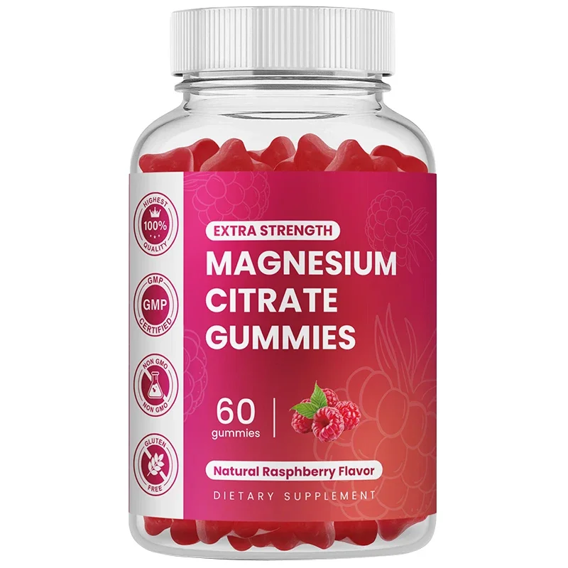 

60 Pills Glycine Magnesium Gummies for Osteoporosis Dietary Supplements Health Foods