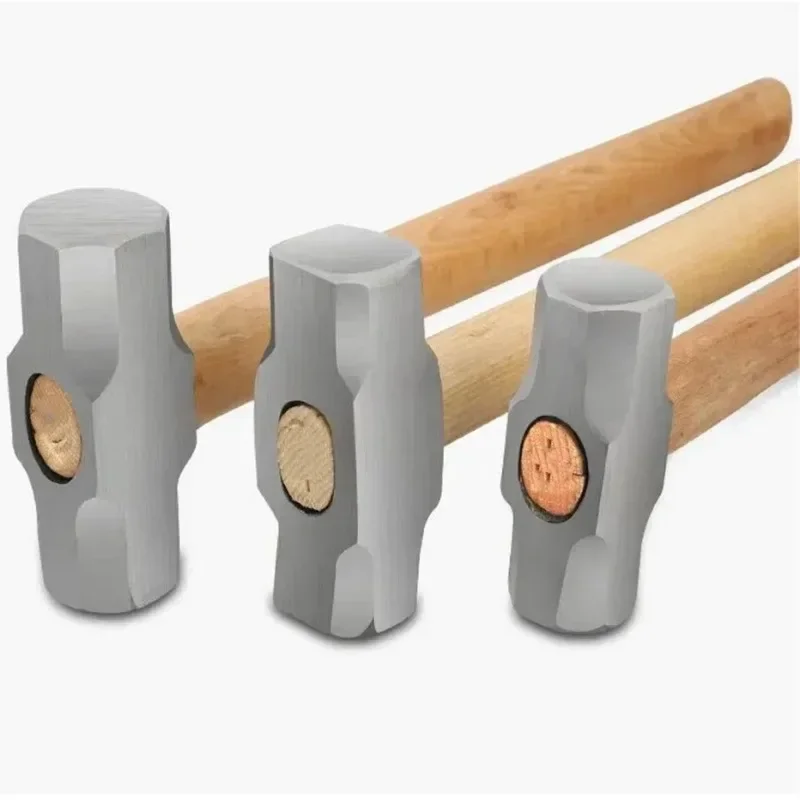 

Деревянный молоток с ручкой для каменной кладки, кованый Профессиональный восьмиугольный кувальный квадратный большой стальной тяжелый