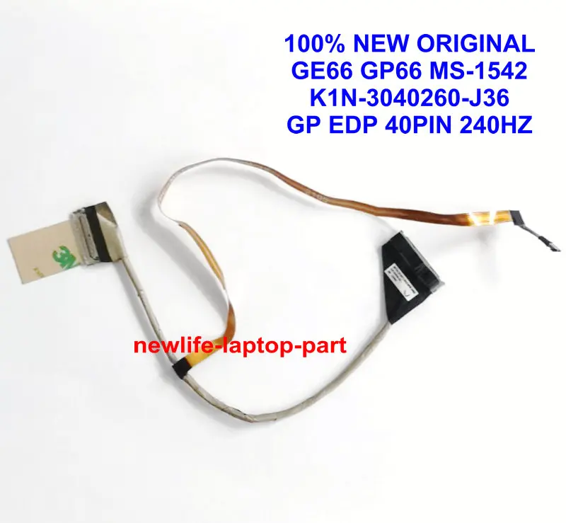 Original para Msi Ge66 Gp66 Ms1542 Ms1542 Portátil gp Edp Display Flex Cabo 40pin 240hz K1n3040260-j36 Novo