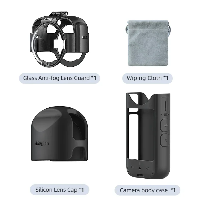 For aMagisn Glass Anti-fog Lens Guard for Insta360 X3 Removable Lens Guard Upgrade Optical Glass Protective Accessories