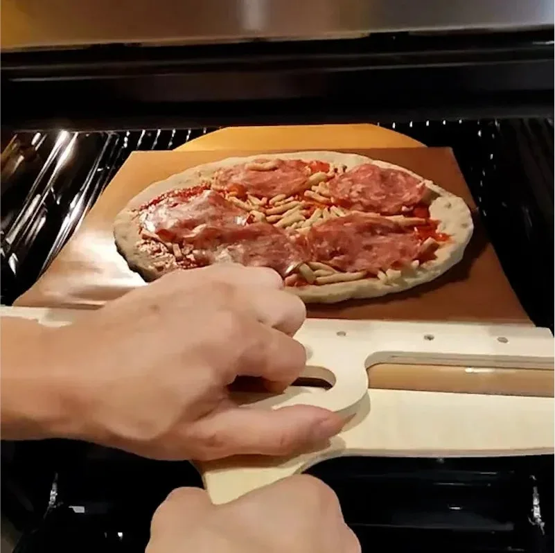 Sliding Pizza Peel-Pala Pizza Scorrevole Shovels kitchens Tools Wooden Handle Transfer Spatula Bread Baking Tools