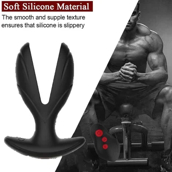 Vibrating Anal expander Plug Electric Shock Pulse Vibrator Prostate Massager Men Remote Control Sex machine Toys for man adult 6