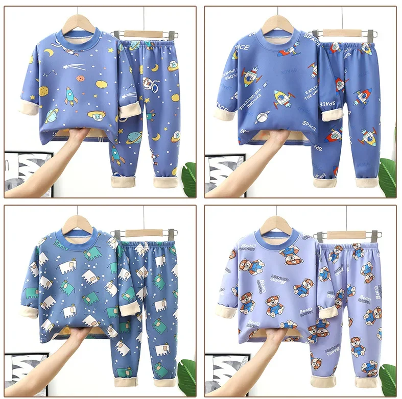 Children Underwear Suits Children's Autumn Pants Baby Pajamas Baby and Toddler Warm Underwear Set Boy and Girls