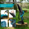 Koopa Mini Cordless 6 Inch Portable Brushless Electric ChainSaw Automatic Oiler,Trees Branches Trimming, Wood Cutting 2 chians 6