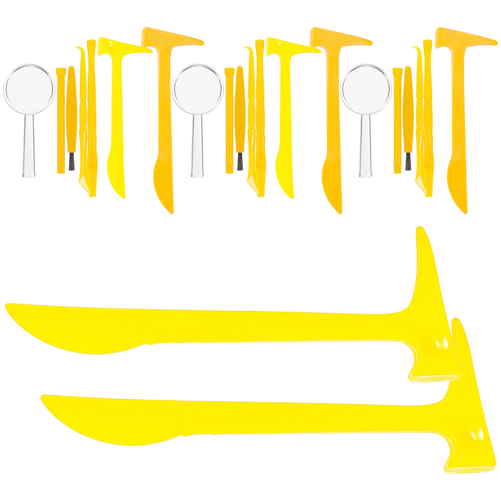 

21Pcs Fossils Excavation Tools Dinosaur Digging Hammers Chisel Brush Educational Science Kit