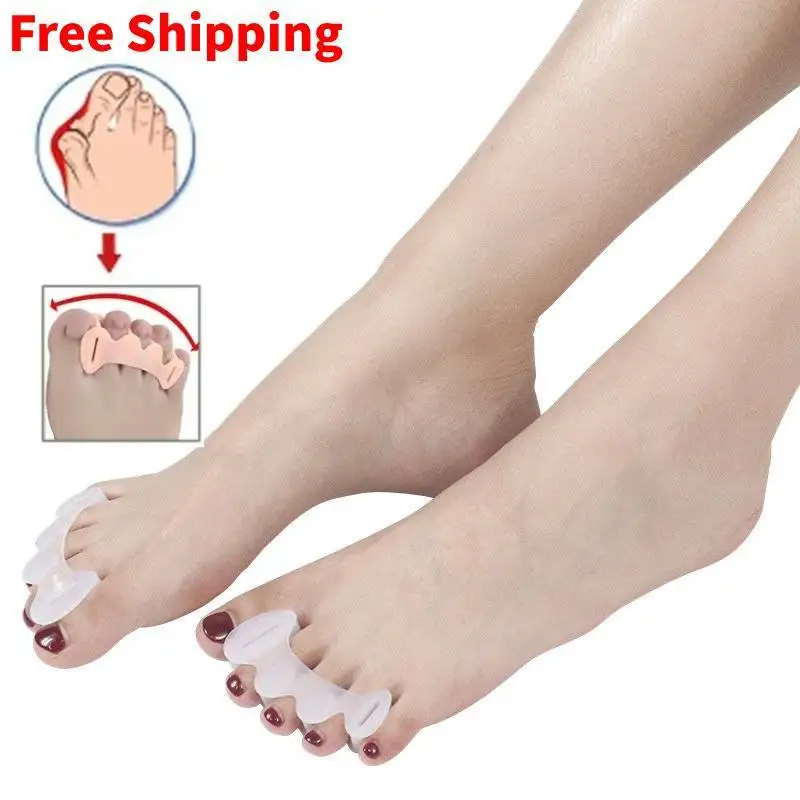 

30Pcs=15Pairs Hard Silicone 3 HoleToe Finger Separator Hallux Valgus Orthopedic Foot Corrector Spacers Bunion Overlapping Hammer