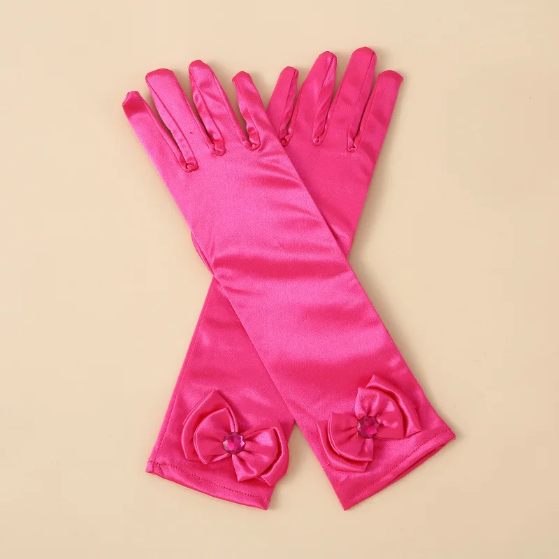Children Princess Long Gloves Girl Birthday Party Wedding flowers girls Gloves Latin jazz ballet dance Accessories