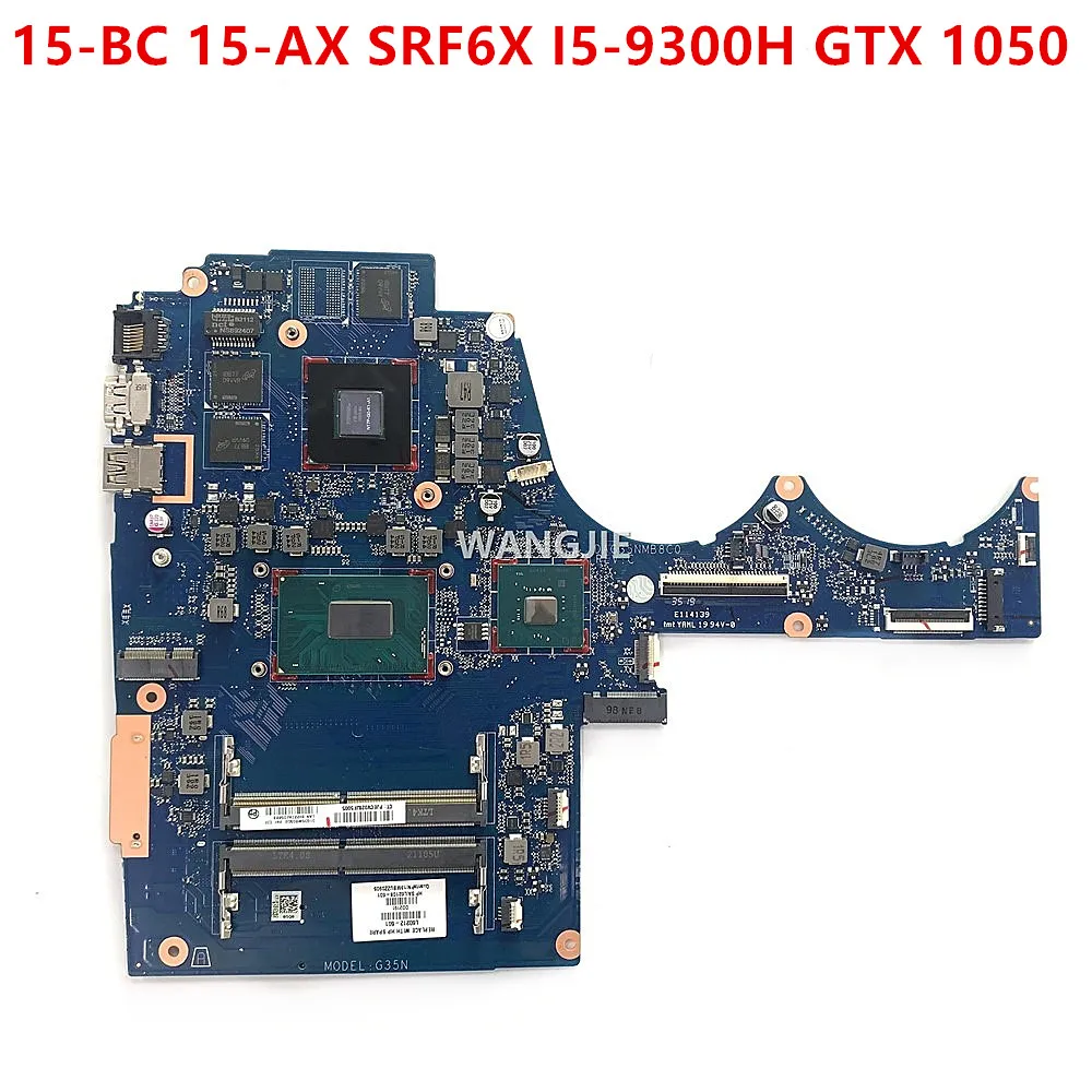 

L60212-001 L60212-601 For HP PAVILION 15-BC 15-AX TPN-Q173 DAG35NMB8C0 REV: C SRF6X I5-9300H GTX1050 Mainboard