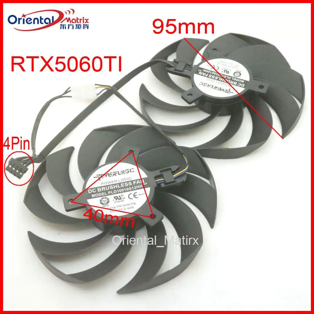 จัดส่งฟรี PLD10010S12HH 95mm 12V 0.40A 4Pin พัดลม VGA สําหรับ MSI RTX5060ti VENTUS 2X วิดีโอกราฟิกการ์ด Cooler พัดลมระบายความร้อน 1